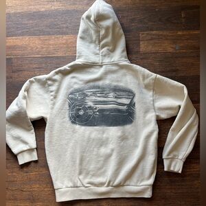 Men's Dekka Hoodie Beige Spell-Out NO SIZE Pocket Street Classic Car Roadster